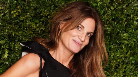 Jemima Goldsmith pictured on 21 February 2026 in a black dress.