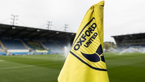 A corner flag at Kassam Stadium