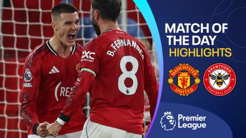 Man Utd's Benjamin Sesko and Bruno Fernandes