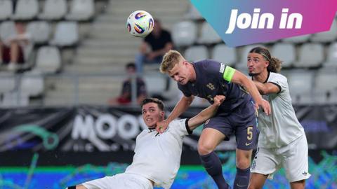 England Under-19 team against Germany