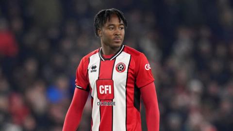 Andre Brooks in action for Sheffield United