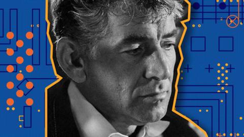 Bernstein on colourful background