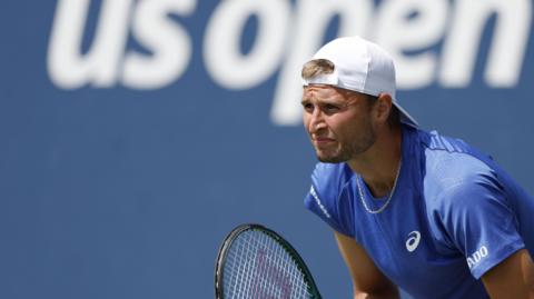  Leandro Riedi in action at the US Open