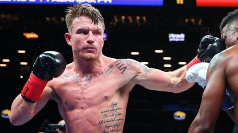 Dalton Smith punches Subriel Matias during their world title fight in New York in January 2026