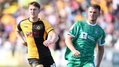 Match action from Newport County v Notts County