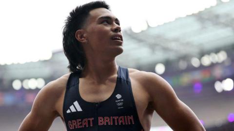 Louie Hinchliffe at the Paris Olympics for Team GB