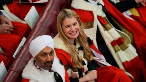 Charlotte Owen sitting in the House of Lords