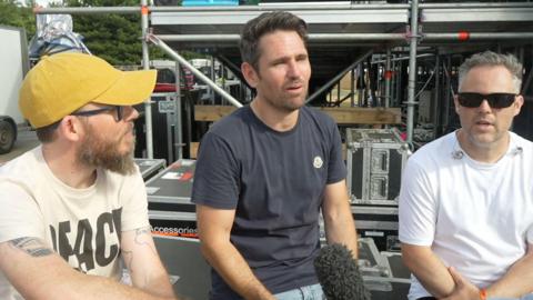 Three members of Scouting for Girls 