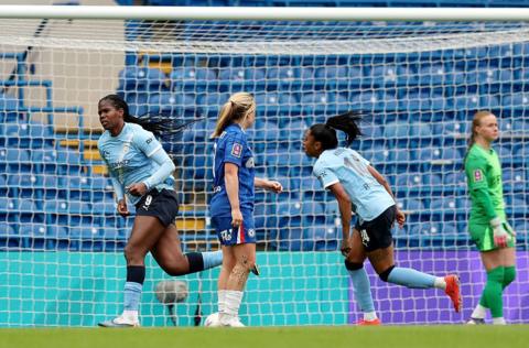 Khadija Shaw celebrating