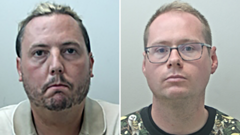 A composite of mugshots of Jamie Varley, who is wearing a cream polo shirt, and John McGowan-Fazakerley, who is wearing a black t-shirt