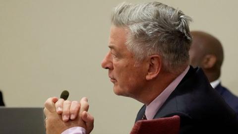 Alec Baldwin photographed in court