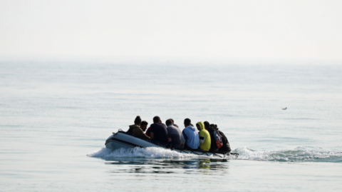 A small boat arriving near Dover