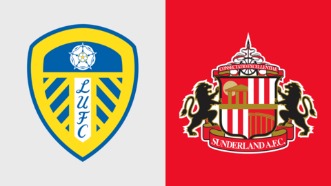 Leeds United and Sunderland club badges