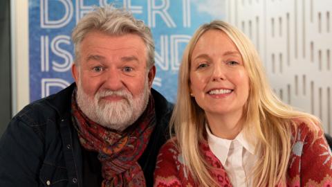Si King alongside Lauren Laverne in the Desert Island Discs studio