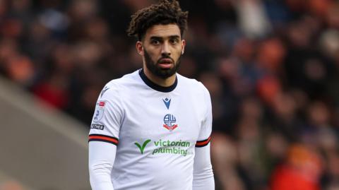 Kion Etete in action for Bolton Wanderers