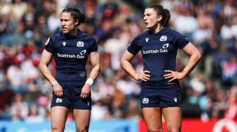 Scotland's Rhona Lloyd (left) and Helen Nelson 