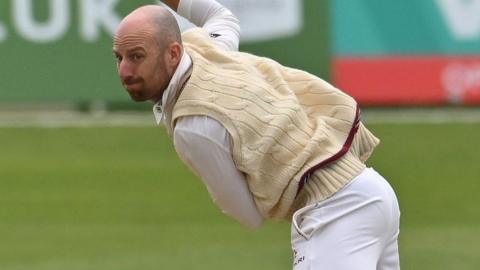 Jack leach bowling for Somerset
