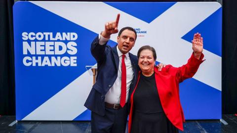 Anas Sarwar and Jackie Baillie