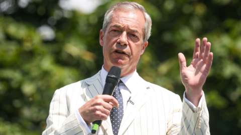 Nigel Farage at a campaign event in Maidstone