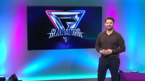 Ricky on the Newsround set.