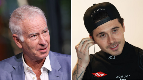 A split picture of John McEnroe and Brooklyn Peltz Beckham