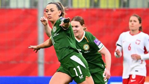 Katie McCabe celebrates