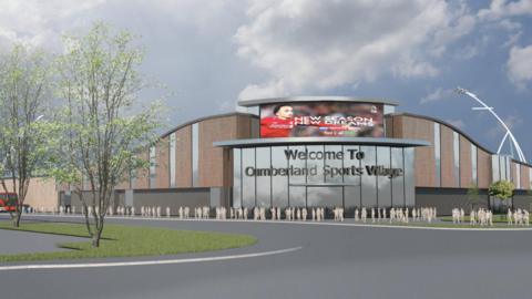 A CGI image of how Cumberland Sports Village could look