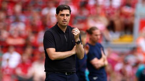Liverpool head coach Andoni Iraola