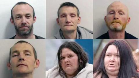 A composite image of Paul Brannan, John Clark, Barry Watson, Iain Owens, Elaine Lannery and Lesley Williams.