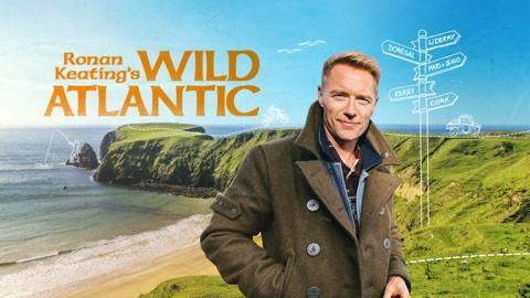 Ronan Keating standing on a beach in Ireland