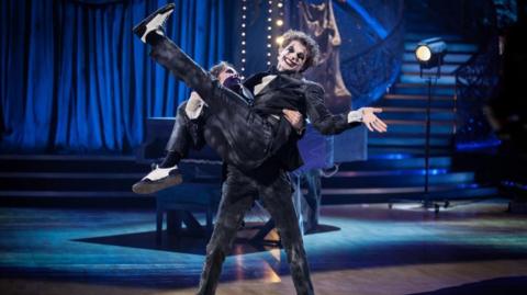Lewis Cope & Katya Jones during Saturday's Strictly Come Dancing show