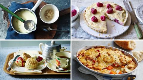 A selection of different dishes from different parts of the UK