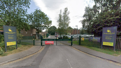 The entrance to John of Gaunt school