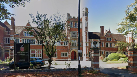 The exterior of King Henry VIII School in Coventry.
