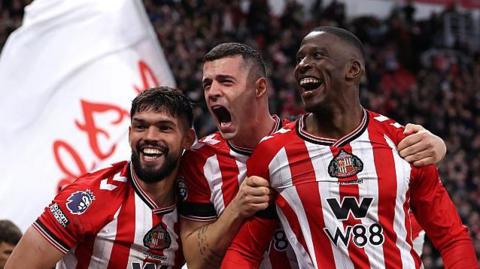 Sunderland players celebrate