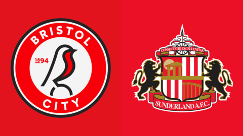 Side-by-side of Bristol City and Sunderland club badges
