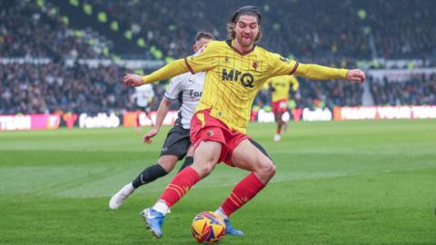 Francisco Sierralta in action for Watford
