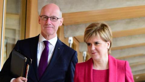 John Swinney and Nicola Sturgeon