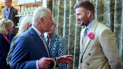 King Charles III and David Beckham 