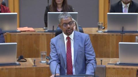 Vaughan Gething addresses Senedd