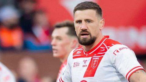 Michael McIlorum in action for Hull KR this season