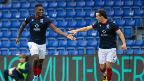 Ross County celebrate an early goal in Dingwall