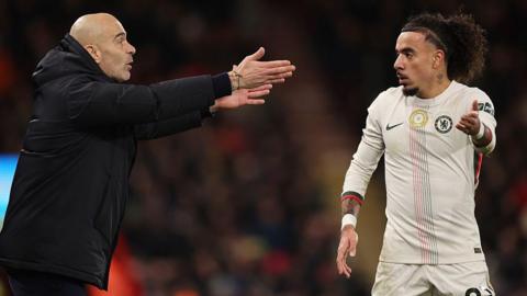 Enzo Maresca speaks to Malo Gusto