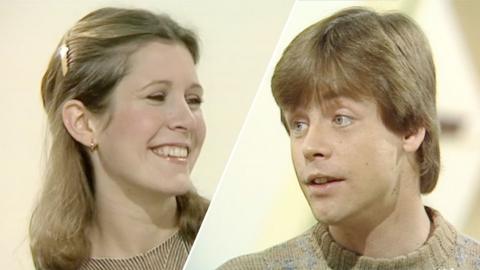 Carrie Fisher and Mark Hamill in 1980