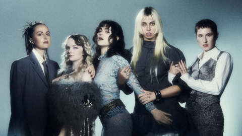 The Last Dinner Party (L-R): Aurora Nishevci, Emily Roberts, Abigail Morris, Georgia Davies and Lizzie Mayland