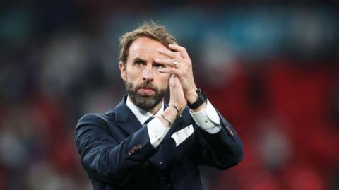 England manager Gareth Southgate applauds