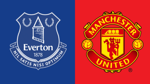 Everton and Manchester United club badges