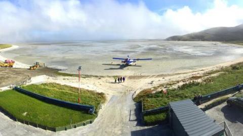 Aircraft at Barra's beach airport