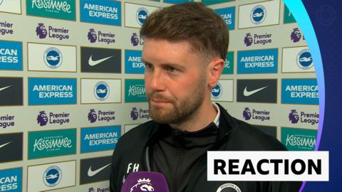 Fabian Hurzeler reacts to Brighton's loss against Manchester United in a post-match interview with BBC Sport.