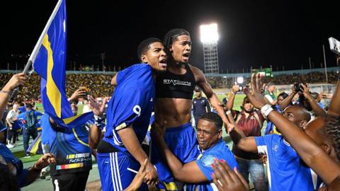 Curacao players celebrate their World Cup qualification